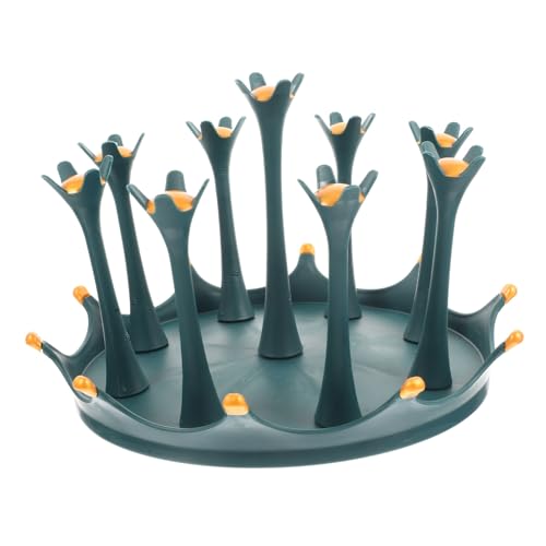 CONGARTENO Rotierender Haushaltsbecherhalter aus Hochwertigem Platzsparender in Grün Stabiler Becherbaum für Küchenorganisation und Glasaufbewahrung von CONGARTENO