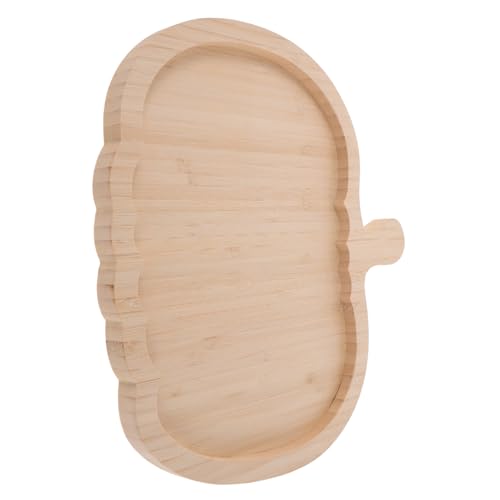 CONGARTENO Rustikaler Holz-tray in Kürbisform Dekoratives Servierbrett für Halloween und Erntedank Robustes Snack Obsttablett mit Glatter Leicht zu Reinigender Oberfläche Polierte Kanten für von CONGARTENO