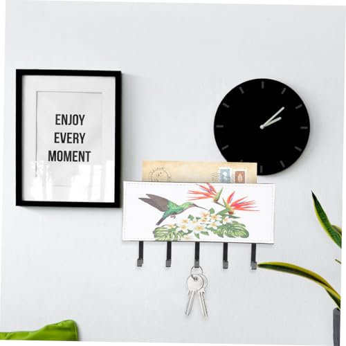 CONGARTENO Rustikaler Schlüsselhalter Wandmontage mit Brief Mailfach Multifunktionaler Organizer für Eingangsbereich Langlebiges Material Stilvolle Wanddeko für Zuhause und Büro Schwarz von CONGARTENO