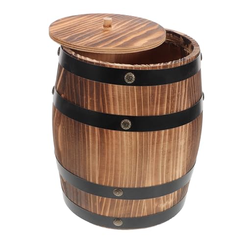 CONGARTENO Rustikaler Vintage Holz utensilienhalter Kompakter Kohleholz Besteckbehälter für Gabeln Löffel Essstäbchen Platzsparend Tragbar für Küche Büro Restaurant von CONGARTENO