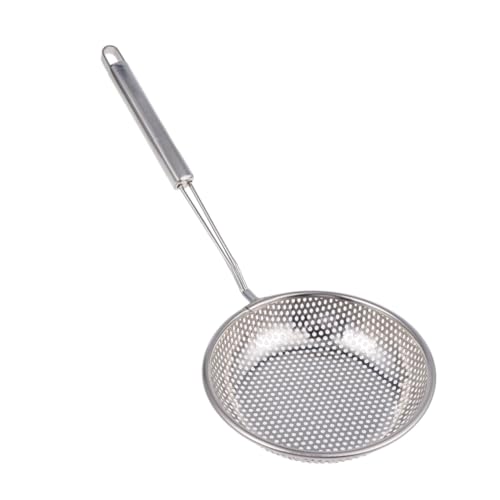 CONGARTENO Schaumlöffel Hitzebeständig mit Ergonomischem Griff Feines Sieb Ölabscheider für Küche Restaurant Servierlöffel zum Abschöpfen von Gemüse Fleisch Wonton von CONGARTENO