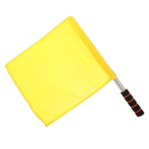 CONGARTENO Schiedsrichter Flagge Gelb Handfahne Verkehrsleitungsflagge Sport Signalflagge für Wettkampf Training und Verkehrskontrolle von CONGARTENO