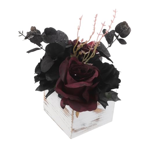 CONGARTENO Schwarz Simulierte Blumenschmuckstücke Kunstblumen in Der Vase Künstliche Blumen Zur Dekoration Kunstblumen-mittelstücke Künstlerische Blumenarrangement Blumentischdekor Seidentuch CONGARTENO Schwarz Simulierte Blumenschmuckstücke Kunstblumen in Der Vase Künstliche Blumen Zur Dekoration Kunstblumen-mittelstücke Künstlerische Blumenarrangement Blumentischdekor Seidentuch von CONGARTENO