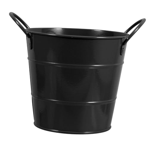 CONGARTENO Schwarzer Mini Eimer aus Metall mit Henkel Vielseitiger Schreibtisch Mülleimer für Büro Kleines Aufbewahrungsbehältnis für Papier und Stifte Praktischer Tischabfalleimer und CONGARTENO Schwarzer Mini Eimer aus Metall mit Henkel Vielseitiger Schreibtisch Mülleimer für Büro Kleines Aufbewahrungsbehältnis für Papier und Stifte Praktischer Tischabfalleimer und von CONGARTENO