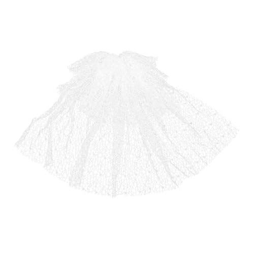CONGARTENO Short French Vintage Bridal Veil Mehrlagiger Tüll Hochzeit Kopfschmuck für Braut Hochzeitsfeier Brautparty Zubehör von CONGARTENO