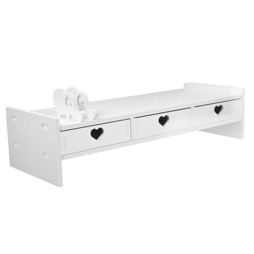 CONGARTENO Tastaturlagerständer Laptop-Riser Erhöher Klaviatur Stand Halter Ständer für Computermonitore Monitorerhöhung mit Schubladen Büro-Desktop-Lagerregal Desktop-Monitorständer PVC Weiß CONGARTENO Tastaturlagerständer Laptop-Riser Erhöher Klaviatur Stand Halter Ständer für Computermonitore Monitorerhöhung mit Schubladen Büro-Desktop-Lagerregal Desktop-Monitorständer PVC Weiß von CONGARTENO
