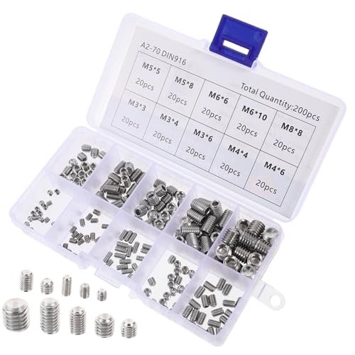 CONGARTENO Teiliges Edelstahl Innensechskant Madenschrauben Vielseitig für Armaturen Lichtmontage und Reparaturen Inklusive Praktischer Aufbewahrungsbox Robust und Drehmomentbeständig für CONGARTENO Teiliges Edelstahl Innensechskant Madenschrauben Vielseitig für Armaturen Lichtmontage und Reparaturen Inklusive Praktischer Aufbewahrungsbox Robust und Drehmomentbeständig für von CONGARTENO