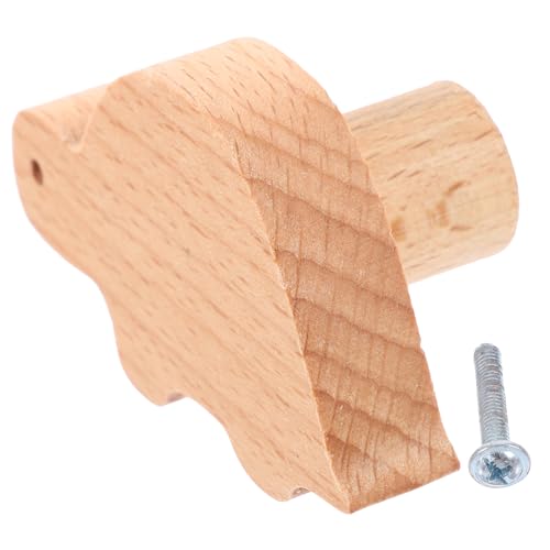 CONGARTENO Tierförmiger Möbelknopf aus Massivem Buchenholz Rustikaler Schrankgriff mit Schraube Robust und Kratzfest Geeignet für Kommoden Kleiderschränke und Einfach zu Montieren von CONGARTENO