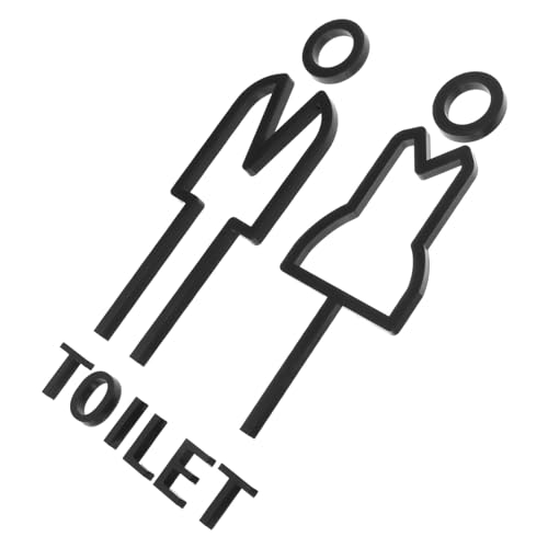 CONGARTENO Toilettenschild aus Robustem Minimalistisches Design Langlebig Einfache Montage Geeignet für Öffentliche und Private Badezimmer Stilvolle Wc Kennzeichnung von CONGARTENO