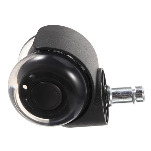 CONGARTENO Transparente Doppelrollen Stuhlrollen Ersatz Leise Bürostuhlrollen Lenkrollen für Hartböden und Teppichboden Robuste Kleine Möbelrollen mit Einfacher Montage und Langlebiger von CONGARTENO