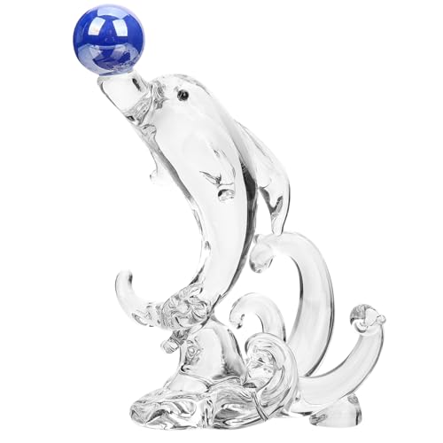 CONGARTENO Transparente Kristall Delfin Figur mit Blauem Kugel Design Dekorative Miniatur für Wohnzimmer und Büro Stilvolles Handgefertigtes Desktop Dekoobjekt Stilvolle Meeres Dekoration CONGARTENO Transparente Kristall Delfin Figur mit Blauem Kugel Design Dekorative Miniatur für Wohnzimmer und Büro Stilvolles Handgefertigtes Desktop Dekoobjekt Stilvolle Meeres Dekoration von CONGARTENO