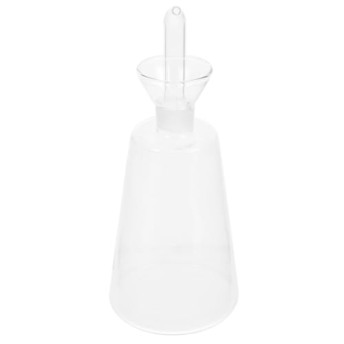 CONGARTENO Transparente Ölflasche aus Glas mit Tropfverschluss Küchen ölspender für Essig Öl und Gewürze Auslaufsicher und Leicht zu Bedienen Praktischer Flaschenöffner ohne Trichter von CONGARTENO