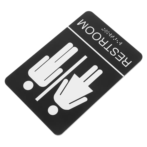 CONGARTENO Unisex Wc Türschild Selbstklebend Acryl Toilettenschild für Damen Herren Badezimmer Büro Wanddeko Klare Erkennbarkeit Innen Außen Einfache Montage von CONGARTENO