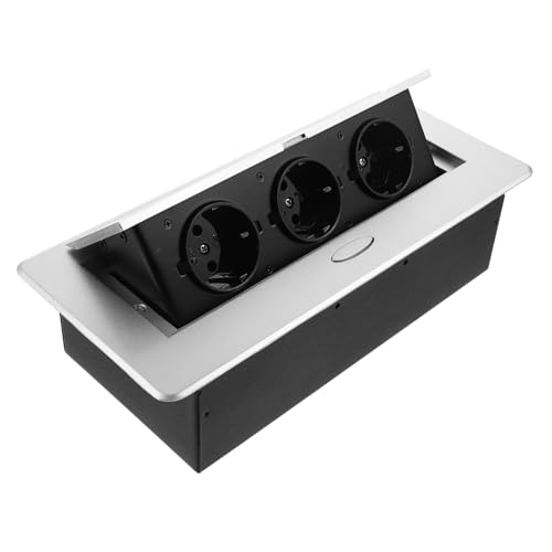 CONGARTENO Versenkbare Steckdose für Konferenztisch Versteckte Tischsteckdose mit Klickmechanismus Fach Elektrische Einbausteckdose Einfache Installation Modernes Silbernes Design für Büro CONGARTENO Versenkbare Steckdose für Konferenztisch Versteckte Tischsteckdose mit Klickmechanismus Fach Elektrische Einbausteckdose Einfache Installation Modernes Silbernes Design für Büro von CONGARTENO
