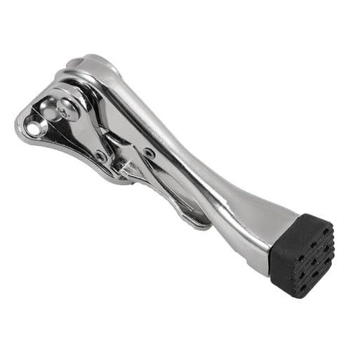 CONGARTENO Verstellbarer Türfeststeller aus Zinklegierung mit Fußbedienung Robuster Türstopper für Schwere Türen Geeignet für Wohn Geschäftstüren Eleganter Silberner Türhalter von CONGARTENO