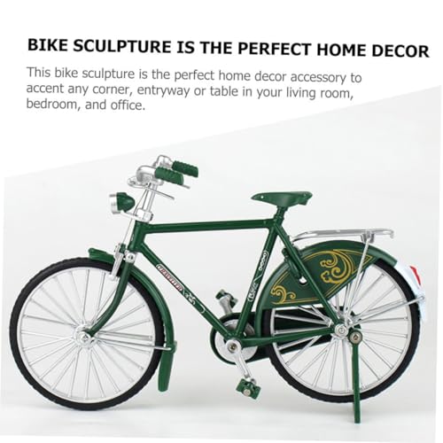CONGARTENO Vintage Fahrrad Modell aus Kleines Dekoratives Bike Ornament in Grün Kreatives für Radfahrer und Home Office Robustes Sammlerstück von CONGARTENO