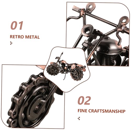 CONGARTENO Vintage Motorrad Modell aus Metall Handgefertigte Retro Tischdeko Robuste Eisenkunst Dekorative Motorrad Skulptur für Büro Wohnzimmer und Geschenk für Motorradliebhaber CONGARTENO Vintage Motorrad Modell aus Metall Handgefertigte Retro Tischdeko Robuste Eisenkunst Dekorative Motorrad Skulptur für Büro Wohnzimmer und Geschenk für Motorradliebhaber von CONGARTENO