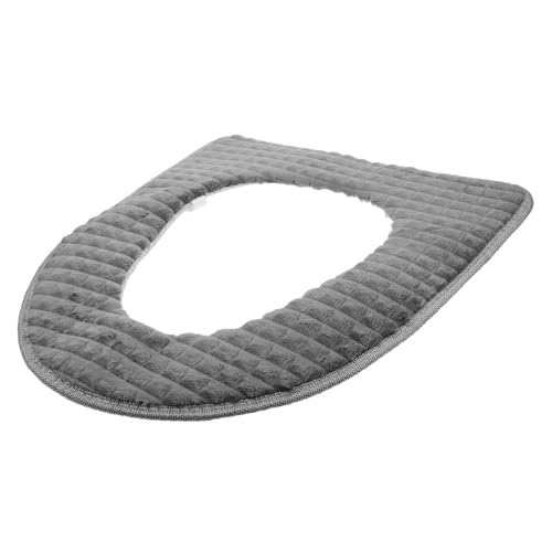 CONGARTENO Warm Gepolsterter Toilettensitzbezug mit Reißverschluss Waschbar Wiederverwendbar Extra und Groß Komfortables Wc Sitzkissen für Erwachsene Passend Installieren und Warm Halten von CONGARTENO