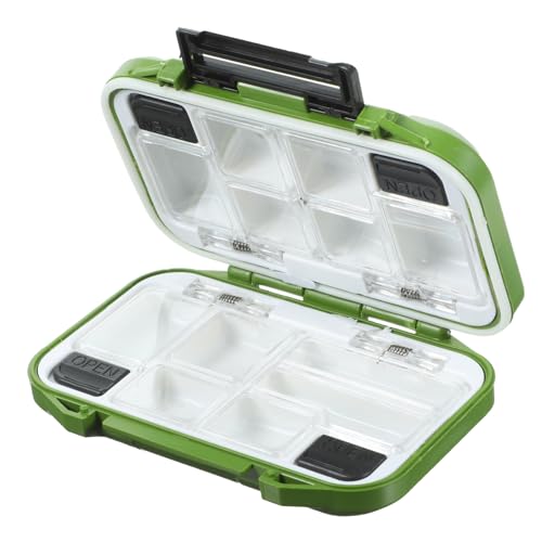 CONGARTENO Wasserdichte Stoßfeste Angelzubehör Kompakter Robuster Angelkasten für Fischhaken und Köder Multifunktionaler Organizer für Reusen und Karpfenangeln Tragbare Tacklebox in Grün von CONGARTENO