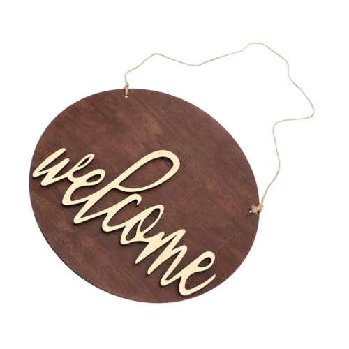 CONGARTENO Willkommensschild aus Holz Hängende Tür und Wanddeko Vintage Ornament für Haustür Garten und Innenbereich Wetterfest Rustikale Dekoration CONGARTENO Willkommensschild aus Holz Hängende Tür und Wanddeko Vintage Ornament für Haustür Garten und Innenbereich Wetterfest Rustikale Dekoration von CONGARTENO