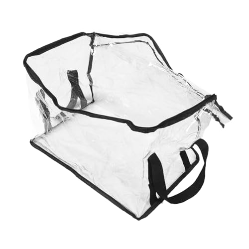 CONGARTENO buch aufbewahrungsbox Organisieren transparent Container Kapazität groß Tasche für die Schule Organisator für Kabinett übersichtliche Organisationsbehälter Klare Tasche PVC Schwarz von CONGARTENO