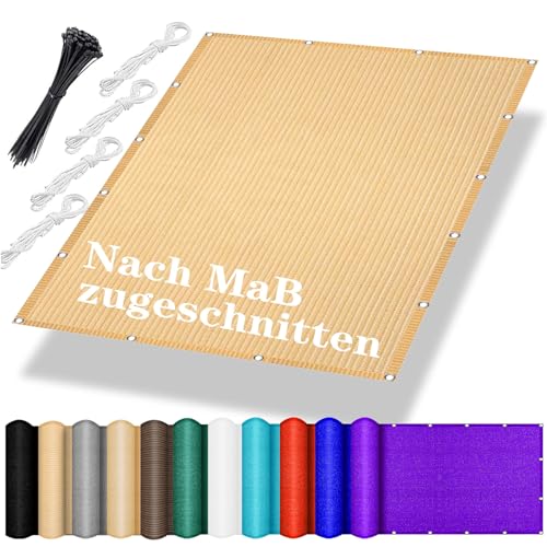 Beschattungsnetz inkl Befestigungsseile 130 x 180 cm, Sonnenschutz Windschutz UV Schutz Atmungsaktiv, Sonnensegel Gleichseitiges Segeltuch, für Garten, Outdoor, Balkon, Beige Beschattungsnetz inkl Befestigungsseile 130 x 180 cm, Sonnenschutz Windschutz UV Schutz Atmungsaktiv, Sonnensegel Gleichseitiges Segeltuch, für Garten, Outdoor, Balkon, Beige von CONGCLI