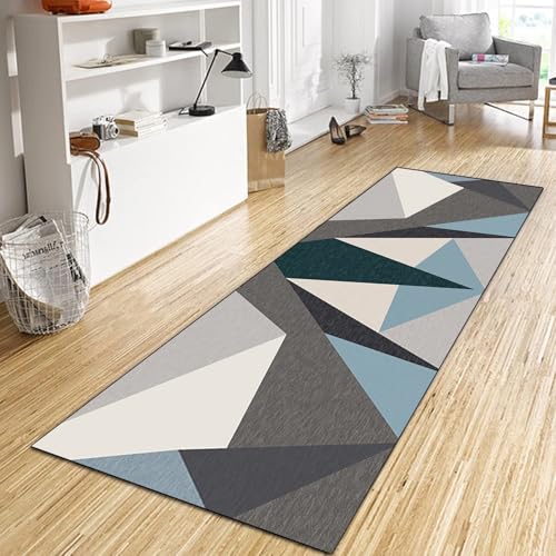 CONGCLI Küchenläufer Flur Läufer 75 x 145 cm Flachgewebe Dezent Gemustert | Teppichläufer in Vielen Größen Supersoft Kurzflor Teppich für Wohnzimmer Flur Büro Schlafzimmer Küche, C von CONGCLI