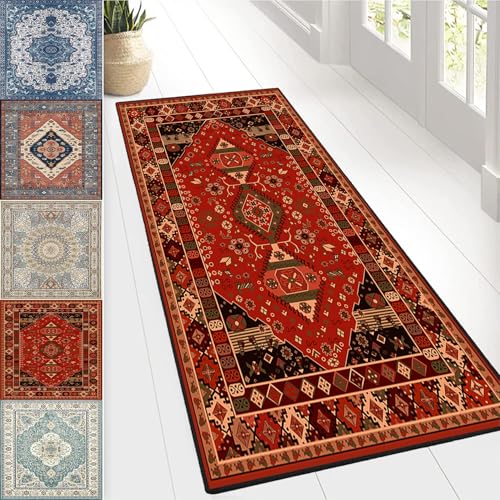 CONGCLI Wohnzimmerteppiche 100 x 360 cm rutschfest - Waschbar - Saugfähig – Kurzflor, Weiche & Langlebige Küchenteppich, Teppich Läufer für Wohnzimmer Flur Büro Schlafzimmer Küche, D von CONGCLI