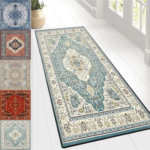 CONGCLI Wohnzimmerteppiche 110 x 220 cm rutschfest - Waschbar - Saugfähig – Kurzflor, Weiche & Langlebige Küchenteppich, Teppich Läufer für Wohnzimmer Flur Büro Schlafzimmer Küche, E von CONGCLI