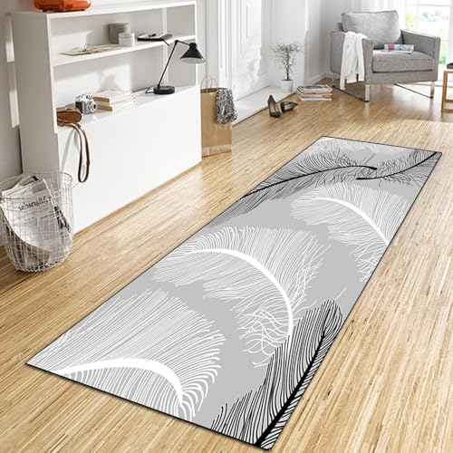 CONGCLI Wohnzimmerteppiche 70 x 110 cm Flachgewebe Dezent Gemustert | Teppichläufer in Vielen Größen Wohnzimmerteppich Kurzflor für Küche, Flur, Eingangsbereich, Esszimmer, B von CONGCLI