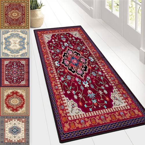 CONGCLI Wohnzimmerteppiche 84 x 500 cm Absorbierend, Dauerhaft & Antistatisch, rutschfest Pflegeleicht Küchenteppich Läufer für Flur Küche Wohnzimmer Diele, Eingang, C von CONGCLI
