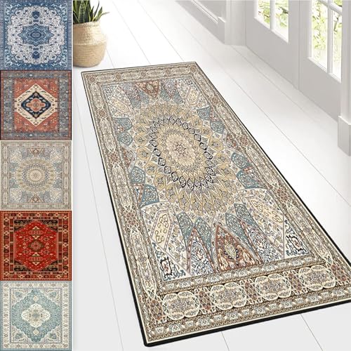 CONGCLI Wohnzimmerteppiche 98 x 260 cm rutschfest - Waschbar - Saugfähig – Kurzflor, Weiche & Langlebige Küchenteppich, Teppich Läufer für Wohnzimmer Flur Büro Schlafzimmer Küche, C von CONGCLI