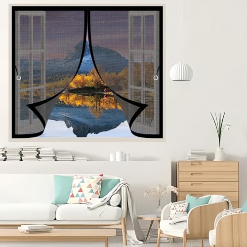 Fliegengitter Magnetvorhang 162 x 118 cm Automatisches Schließen, Reißfest, Verschiedene Größen Fliegengitter für Dachfenster für Alle Arten von Türen Und Fenstern, Schwarz Fliegengitter Magnetvorhang 162 x 118 cm Automatisches Schließen, Reißfest, Verschiedene Größen Fliegengitter für Dachfenster für Alle Arten von Türen Und Fenstern, Schwarz von CONGCLI