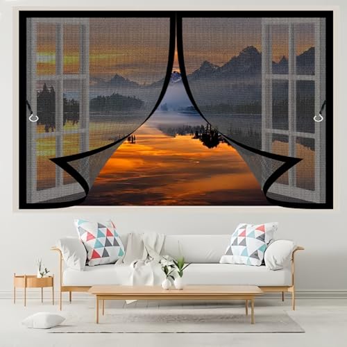 Magnetvorhang Insektenschutz 154 x 70 cm Automatisches Schließen, Klettband Oben, Nicht Kürzbar Fliegennetz Vorhang für Alle Arten von Türen Und Fenstern, Schwarz Magnetvorhang Insektenschutz 154 x 70 cm Automatisches Schließen, Klettband Oben, Nicht Kürzbar Fliegennetz Vorhang für Alle Arten von Türen Und Fenstern, Schwarz von CONGCLI