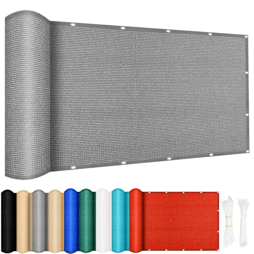 Sonnensegel HDPE Rechteckig 70 x 180 cm, Sonnenschutz Reißfest 98% UV Schutz Atmungsaktiv Windschutznetz inkl Befestigungsseile, für Terrasse, Garten, Balkon, Hellgrau Sonnensegel HDPE Rechteckig 70 x 180 cm, Sonnenschutz Reißfest 98% UV Schutz Atmungsaktiv Windschutznetz inkl Befestigungsseile, für Terrasse, Garten, Balkon, Hellgrau von CONGCLI