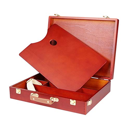 CONGRUI Ölfarbe Koffer Künstler Holz Tisch Box Staffelei Malerei Box Tragbar Desktop Skizze Malerei Braun von CONGRUI