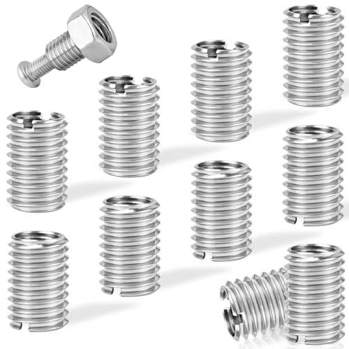 CONJURAIDE 10 Stück Gewindeadapter M10 auf M8, 15mm Edelstahl Helicoil Gewindehülse Gewindeeinsatz M10 M8 Einschraubmuttern Reduziermutter Eindrehmuffe für Möbelprojekte Automobilen Mechanischen von CONJURAIDE