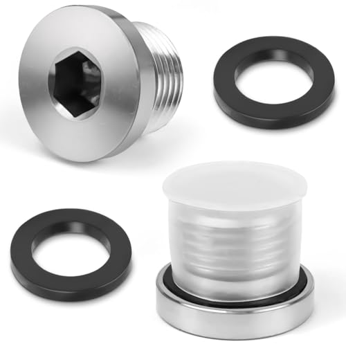 CONJURAIDE 2 Stück Blindstopfen 1/2 Zoll, Edelstahl Blindstopfen Wasserleitung Verschlussstopfen Endstopfen Gewindestopfen Stopfen 1/2 Zoll Verschlusskappe mit 2 Dichtung für Rohrleitungsabdichtung von CONJURAIDE