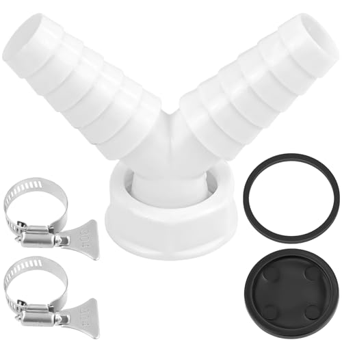 CONJURAIDE Abfluss Waschmaschine Doppelanschluss, 1 Zoll Y Stück Adapter Doppelanschluss Waschmaschine Trockner Anschluss Abfluss Adapter Waschmaschinenanschluss Abwasser mit 2 Schlauchschellen CONJURAIDE Abfluss Waschmaschine Doppelanschluss, 1 Zoll Y Stück Adapter Doppelanschluss Waschmaschine Trockner Anschluss Abfluss Adapter Waschmaschinenanschluss Abwasser mit 2 Schlauchschellen von CONJURAIDE