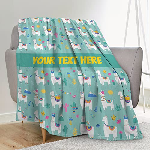 Individuelle Decke für Damen, Mädchen, Jungen, 152,4 x 203,3 cm, individuelle Decken mit Namen, personalisierte Decke für Baby, Kleinkind, Kinder, Erwachsene, weiche Lama-Alpaka-Überwurfdecke für Individuelle Decke für Damen, Mädchen, Jungen, 152,4 x 203,3 cm, individuelle Decken mit Namen, personalisierte Decke für Baby, Kleinkind, Kinder, Erwachsene, weiche Lama-Alpaka-Überwurfdecke für von CONLIN