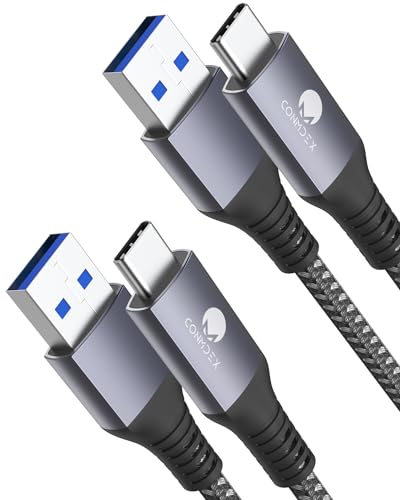 CONMDEX 2 Stück USB C Schnellladekabel 10Gbit/s Daten USB A Android Auto Kabel QC3.0 3.1A Datenübertragungs Kabel USB3.1 Gen2 für Samsung Galaxy S23/S22 Note 20 Z Flip 5 Pixel 8 Pro 3M/10ft Grau CONMDEX 2 Stück USB C Schnellladekabel 10Gbit/s Daten USB A Android Auto Kabel QC3.0 3.1A Datenübertragungs Kabel USB3.1 Gen2 für Samsung Galaxy S23/S22 Note 20 Z Flip 5 Pixel 8 Pro 3M/10ft Grau von CONMDEX