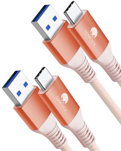 CONMDEX 2 Stück USB C Schnellladekabel 10Gbit/s Daten USB A Android Auto Kabel QC3.0 3.1A Schnell ladegerät Datenübertragungs USB3.1 Gen2 für Samsung S23/S22 Note20 Z Flip 5 Pixel 8 Pro 1M Orange CONMDEX 2 Stück USB C Schnellladekabel 10Gbit/s Daten USB A Android Auto Kabel QC3.0 3.1A Schnell ladegerät Datenübertragungs USB3.1 Gen2 für Samsung S23/S22 Note20 Z Flip 5 Pixel 8 Pro 1M Orange von CONMDEX