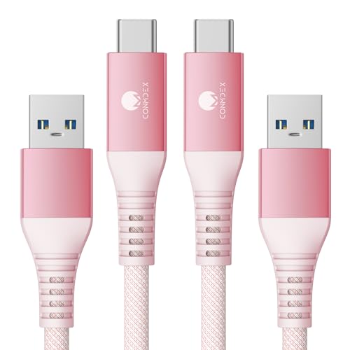 CONMDEX 2 Stück USB C Schnellladekabel 10Gbit/s Daten USB A Android Auto Kabel QC3.0 3.1A Schnell ladegerät Datenübertragungs USB3.1 Gen2 für Samsung S24/S23 Note20 Z Flip 5 Pixel 8 Pro 1M Rosa CONMDEX 2 Stück USB C Schnellladekabel 10Gbit/s Daten USB A Android Auto Kabel QC3.0 3.1A Schnell ladegerät Datenübertragungs USB3.1 Gen2 für Samsung S24/S23 Note20 Z Flip 5 Pixel 8 Pro 1M Rosa von CONMDEX
