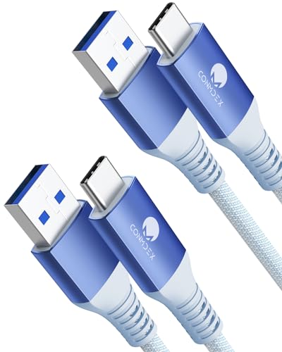 CONMDEX USB C Kabel Kurz 1M 2Stück 10Gbps USB3.1 Gen2 Datenkabel Typ C Android Auto QC3.0 3.1A USB A auf C Schnellladegerät für Samsung Note20 Galaxy S23/S22 Z Flip 5 Tab S9 Pixel 8 Pro Blau CONMDEX USB C Kabel Kurz 1M 2Stück 10Gbps USB3.1 Gen2 Datenkabel Typ C Android Auto QC3.0 3.1A USB A auf C Schnellladegerät für Samsung Note20 Galaxy S23/S22 Z Flip 5 Tab S9 Pixel 8 Pro Blau von CONMDEX