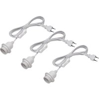 Conmetall - Meister Lampenfassung E27 - 3,5 Meter - weiß - 3 Stück - Mit Ein-/Ausschalter - Ideal für DIY-Projekte - Geeignet für Steh- & Hängelampen von CONMETALL