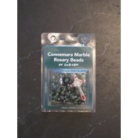 Echte Handgeschnitzte Connemara Marmor Rosenkranz Perlen St. Benedikt von CONNEMARASHOP