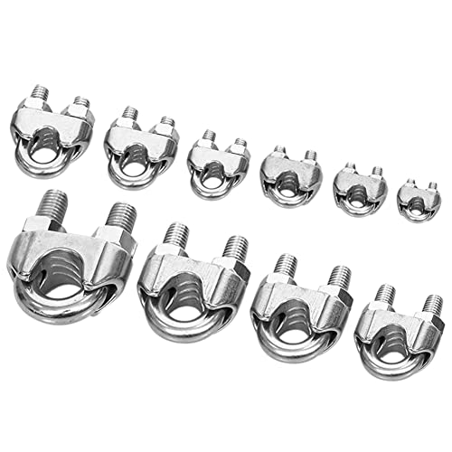 CONPHERON 2 Stk Drahtseilklemme 10mm Edelstahl Bügelseilklemme Klemme Seilklemme M10 für Drahtseil, StahlKabel CONPHERON 2 Stk Drahtseilklemme 10mm Edelstahl Bügelseilklemme Klemme Seilklemme M10 für Drahtseil, StahlKabel von CONPHERON