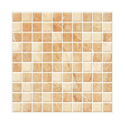 CONPHERON 5 Stück Fliesenaufkleber für Küche und Bad 30 x 30 cm Mosaik Wandfliese Aufkleber Fliesen Deko Fliesenfolie für Badezimmer Küchenrückwand von CONPHERON