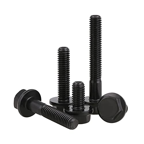 CONPHERON Flansch Schrauben Flansch-Sechskantschrauben M10x40 mm (29 mm Gewindelänge) Hochfester Legierter Stahl der Güteklasse 10.9, Schwarz von CONPHERON