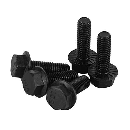 CONPHERON Flansch Schrauben Gezackte Flansch-Sechskantschrauben M8x16 mm Vollgewinde Hochfester Legierter Stahl der Güteklasse 10.9, Schwarz CONPHERON Flansch Schrauben Gezackte Flansch-Sechskantschrauben M8x16 mm Vollgewinde Hochfester Legierter Stahl der Güteklasse 10.9, Schwarz von CONPHERON